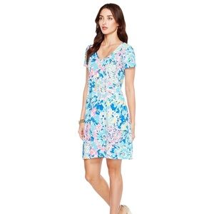 Lilly Pulitzer Jessica Short Sleeve Dress in Dive In print, size S, NWT